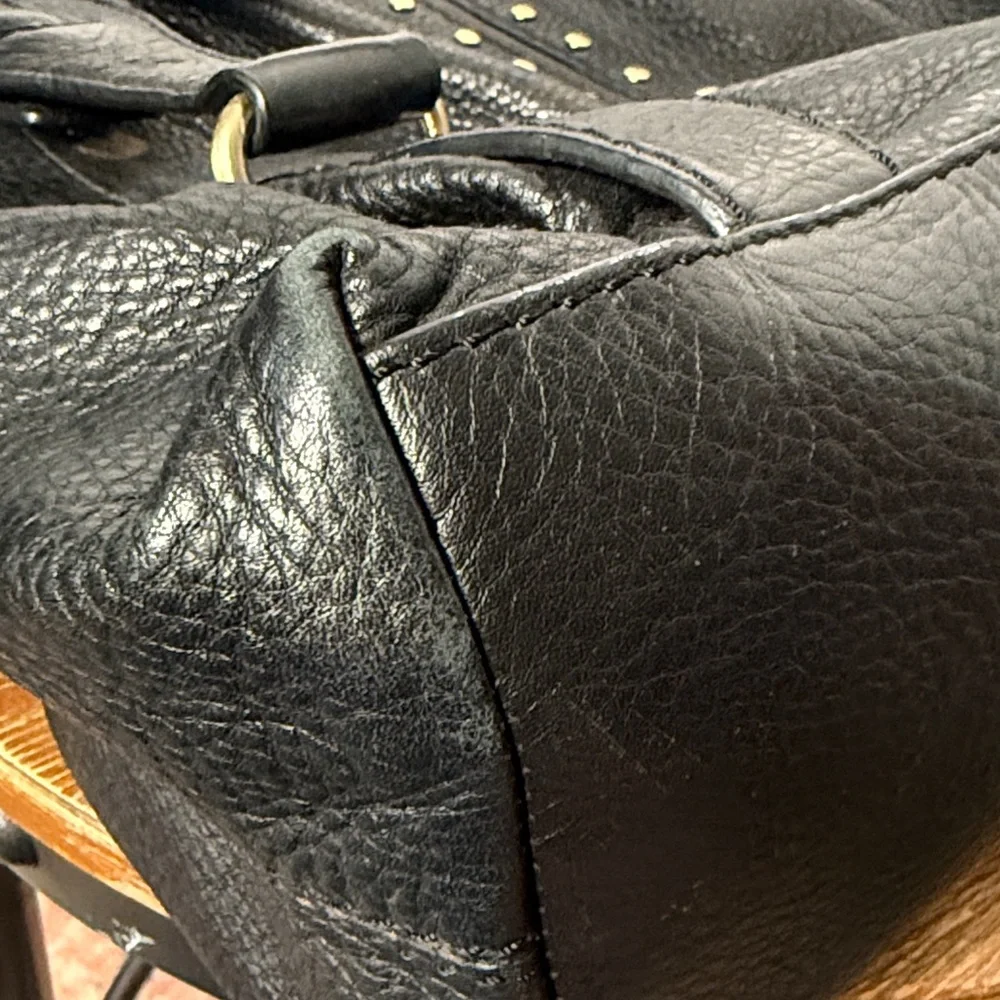 Michael Kors Astor Hobo Black Leather Shoulder Bag